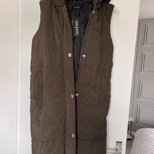 Boohoo Womens Khaki Gilet